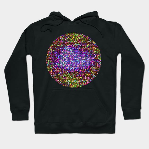 Abstract Fractal Purple Red Yellow Green Marbled Pattern Hoodie by Aryxaba